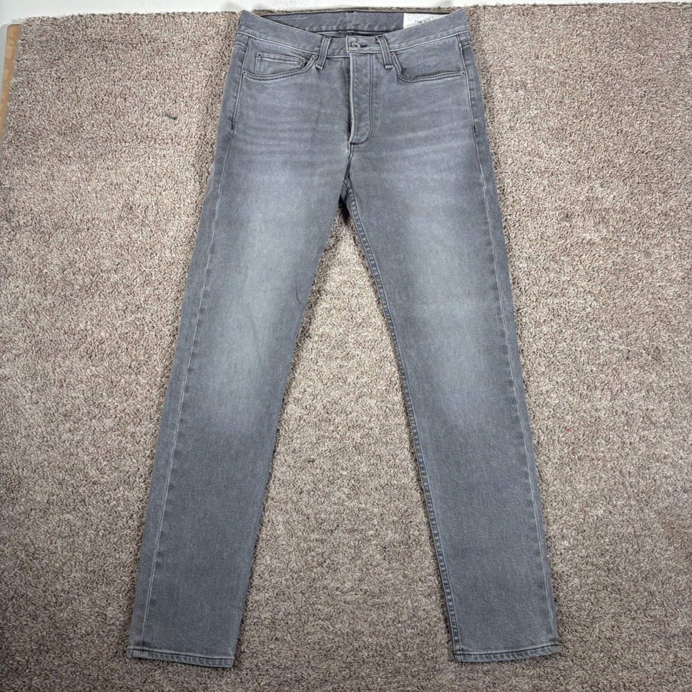 Rag & Bone Fit 2 Slim Jeans Greyson Grey Faded Denim Mens 31 MED19F1223I6GR